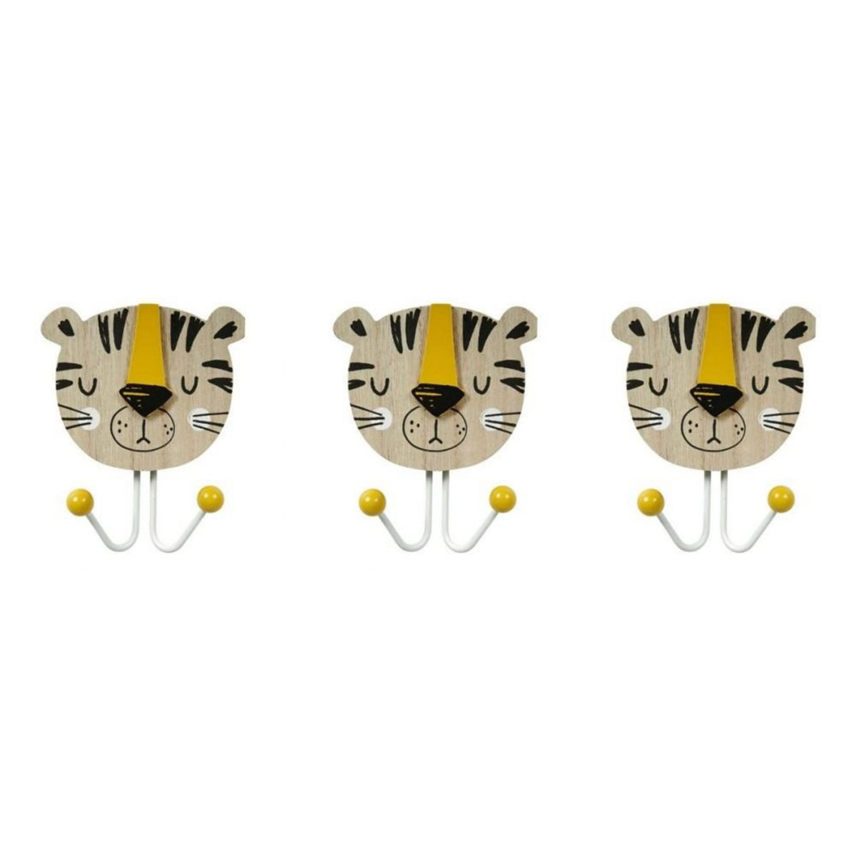  Lot de 3 patères Tigre