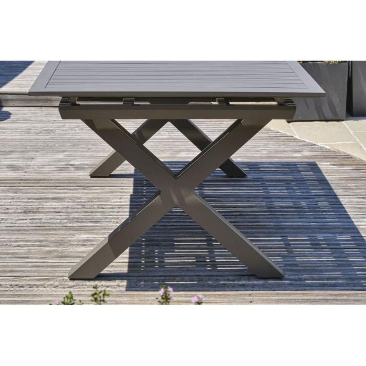 Paris Prix Table de Jardin Extensible  Floride  180-240cm Quartz