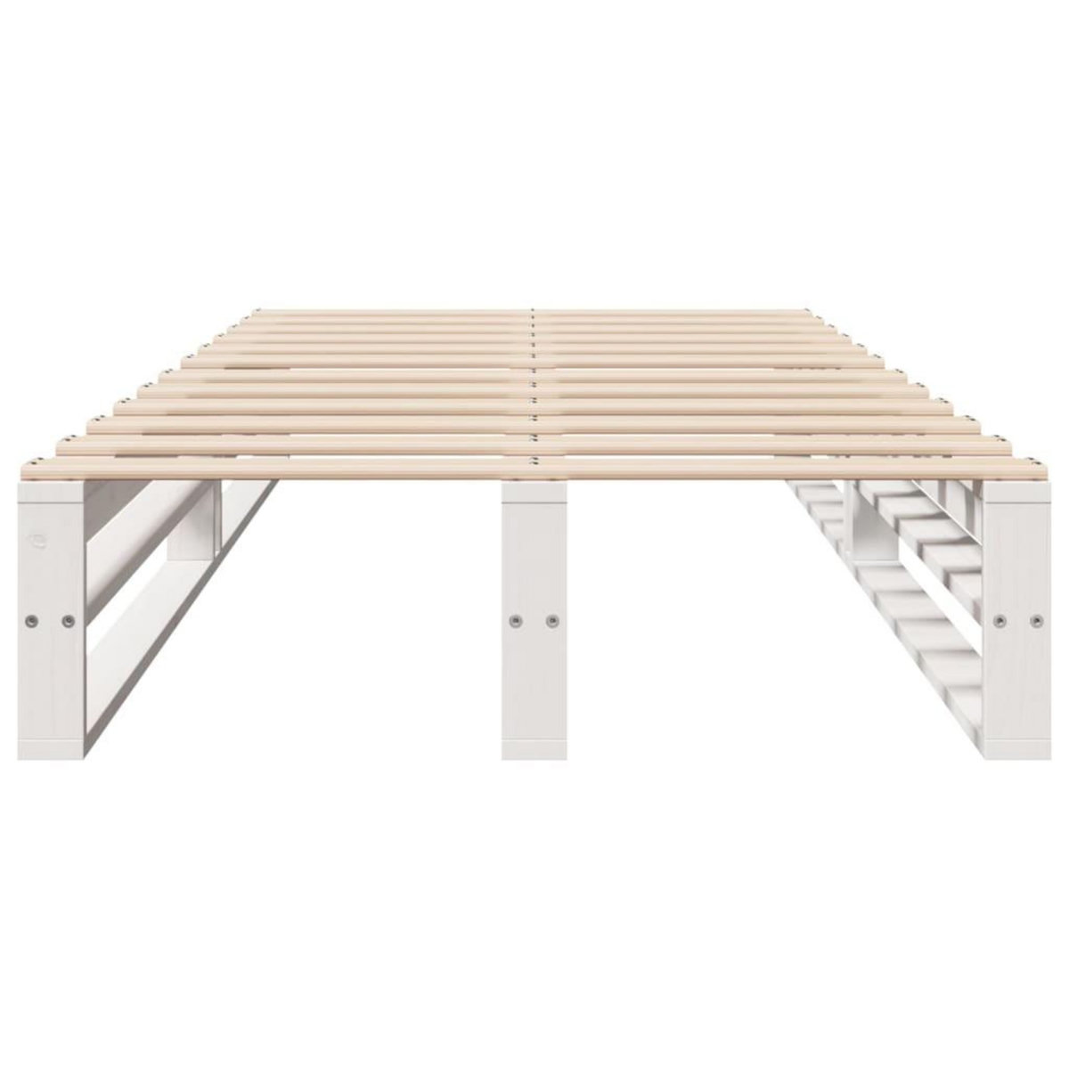 VIDAXL Cadre de lit sans matelas blanc 100x200 cm bois de pin massif