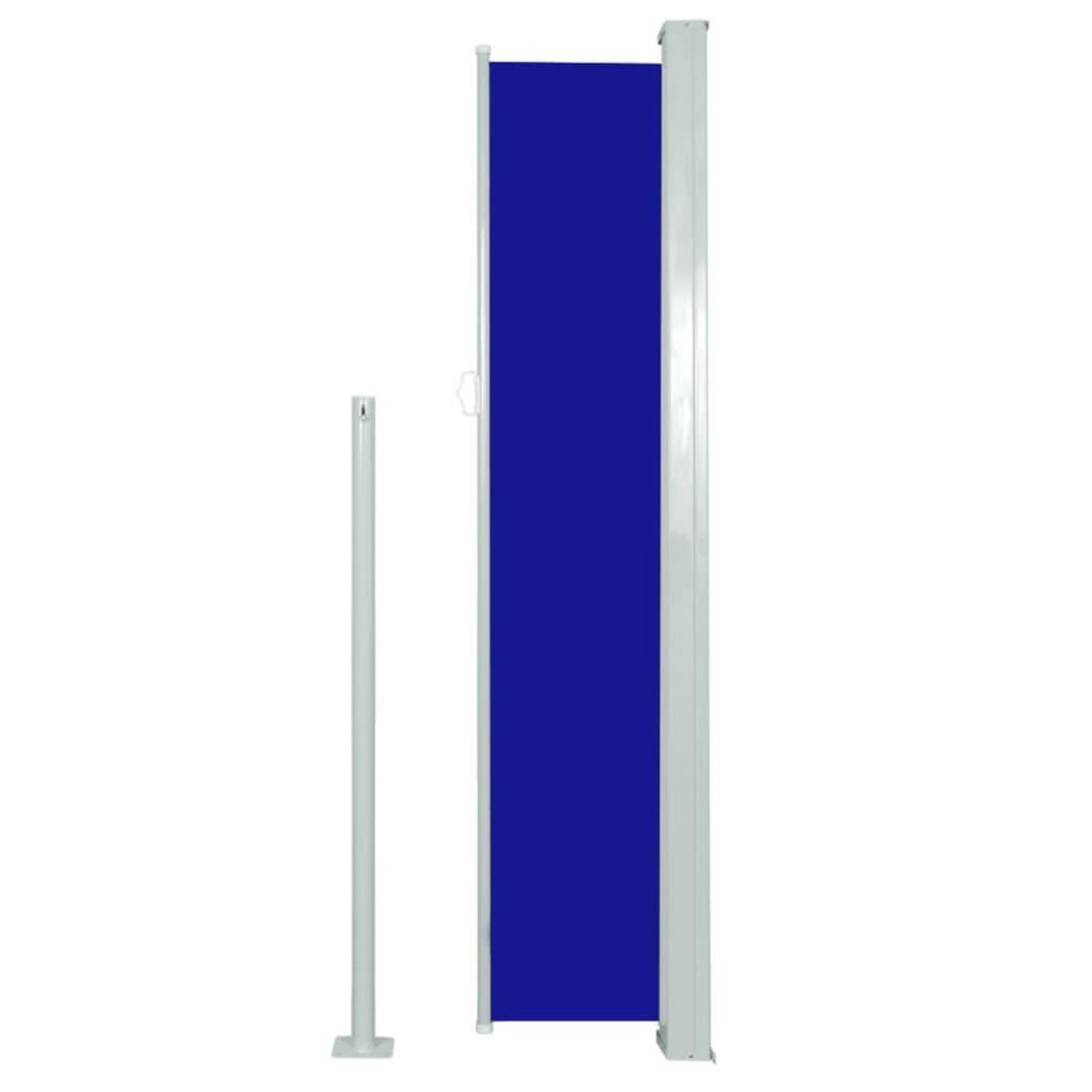 VIDAXL Auvent lateral retractable de patio 160x500 cm Bleu