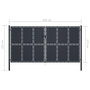 Voir la diapositive 6 : VIDAXL Portail de jardin Acier 400 x 175 cm Anthracite