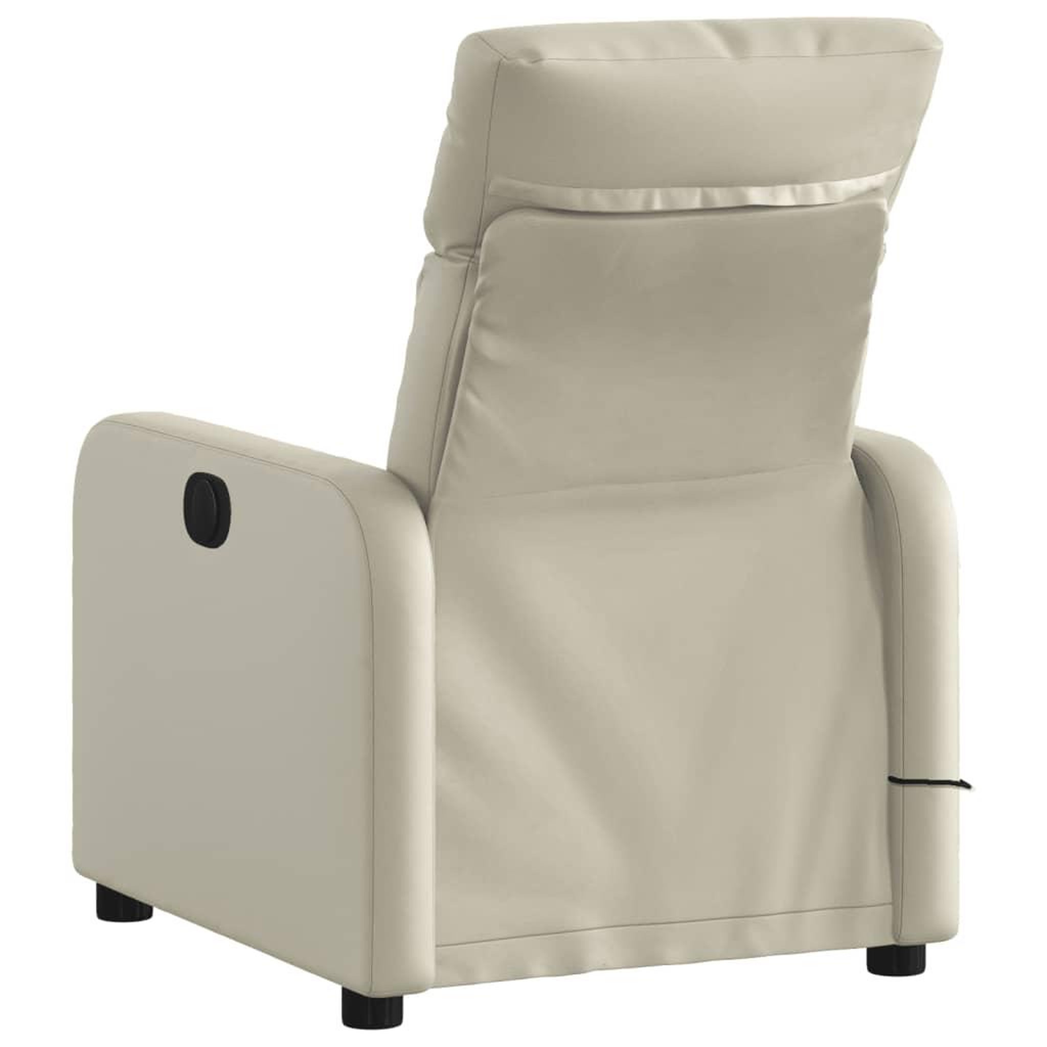 Voir la diapositive 4 : VIDAXL Fauteuil inclinable de massage Creme Similicuir