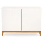 Paris Prix Buffet 2 Portes  Blanco  120cm Blanc & Chêne