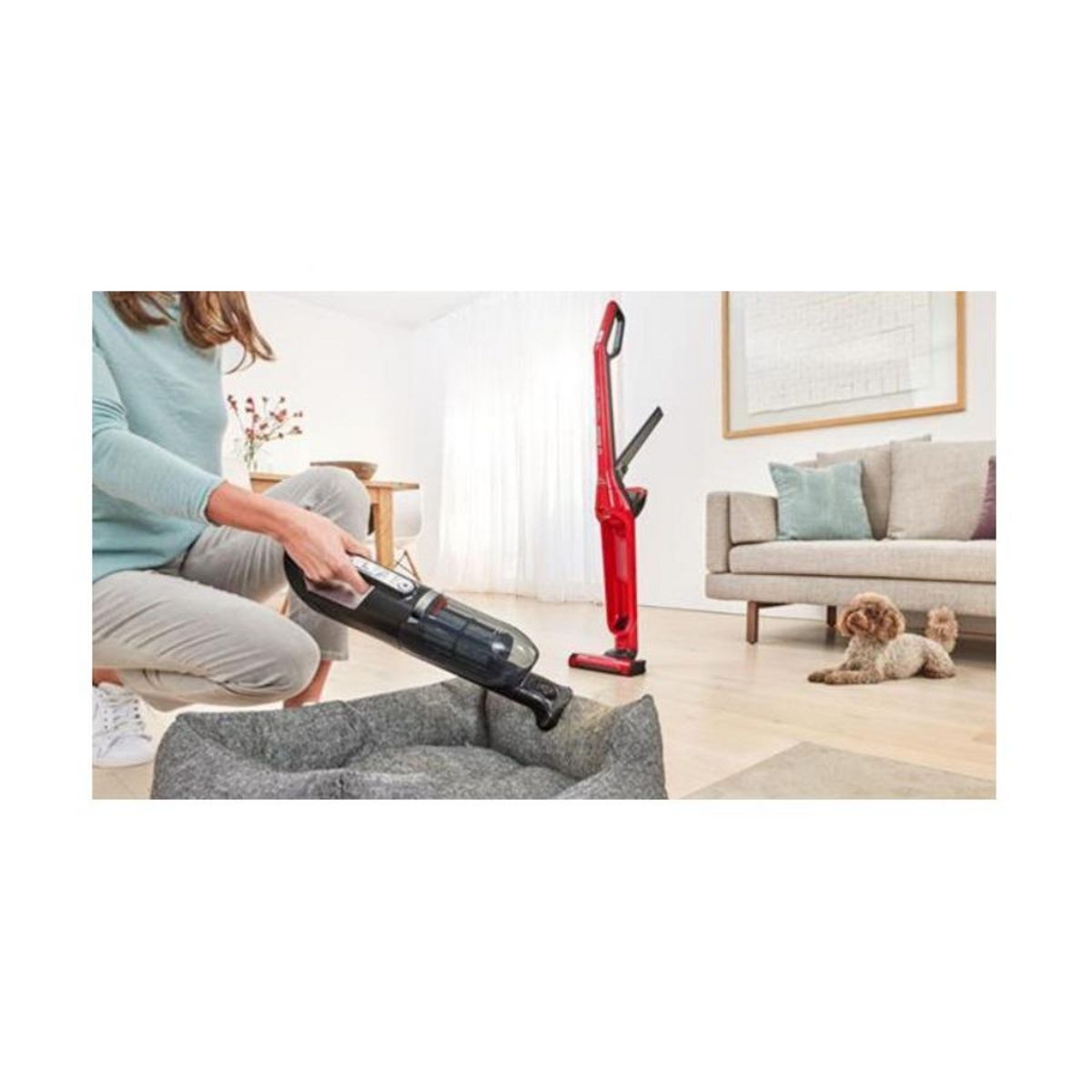 BOSCH Aspirateur balai 2en1 rechargeable 28v rouge - bbh3zoo28
