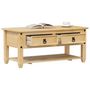 Voir la diapositive 1 : VIDAXL Table basse avec tiroirs  100x48x45 cm bois de pin massif