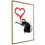 Voir la diapositive 1 : Paris Prix Affiche Murale Encadrée  Banksy Love Rat