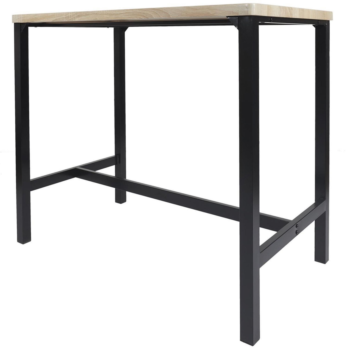 The Home Deco Factory Ensemble mange debout et 4 tabourets Kalo - Marron et noir