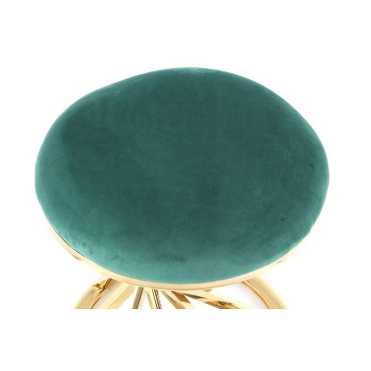 Paris Prix Tabouret Design  Wesley  49cm Vert & Or