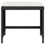 Voir la diapositive 5 : VIDAXL Tabourets de jardin et coussins lot de 4 noir 40x40x35 cm rotin