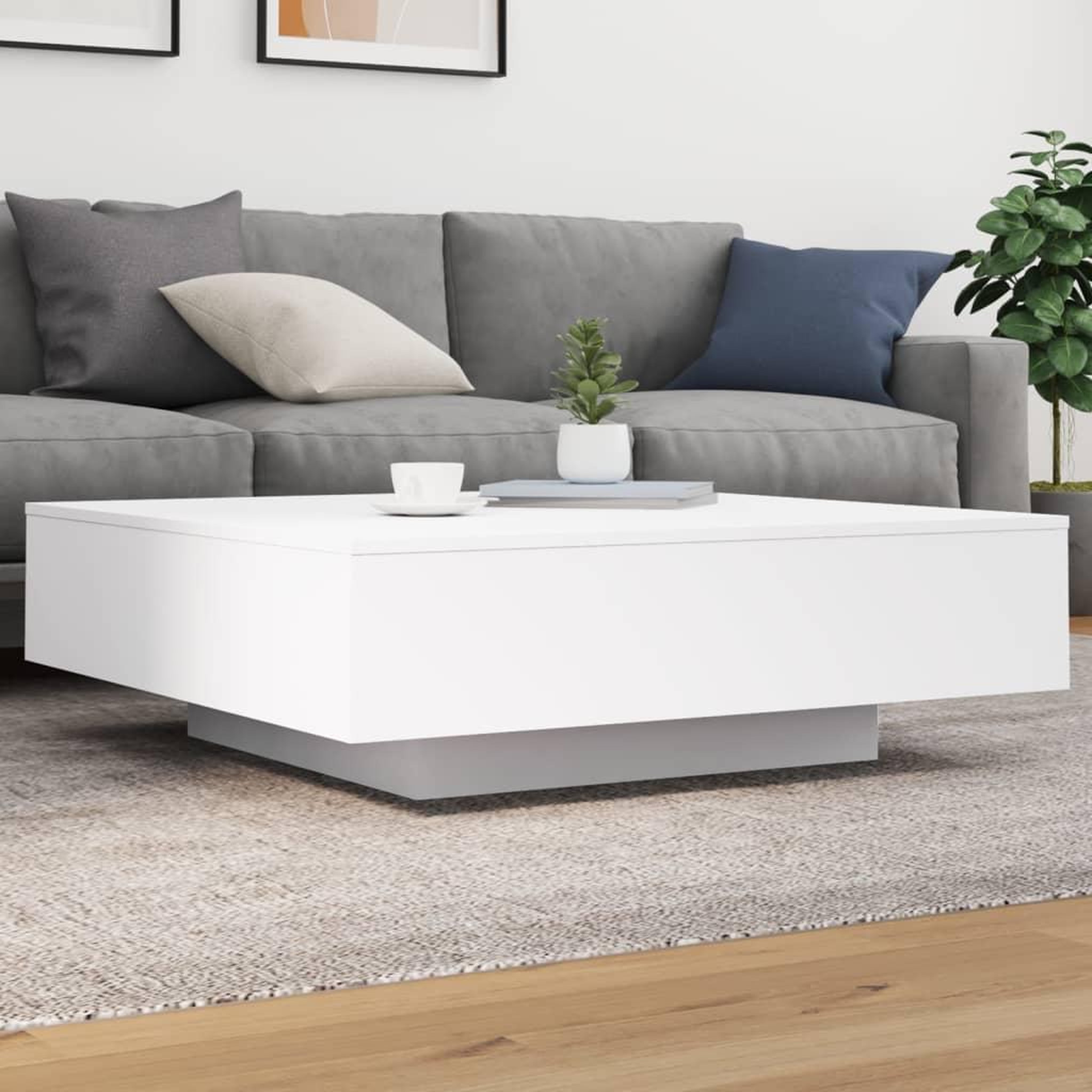 VIDAXL Table basse blanc 100x100x31 cm bois d'ingenierie