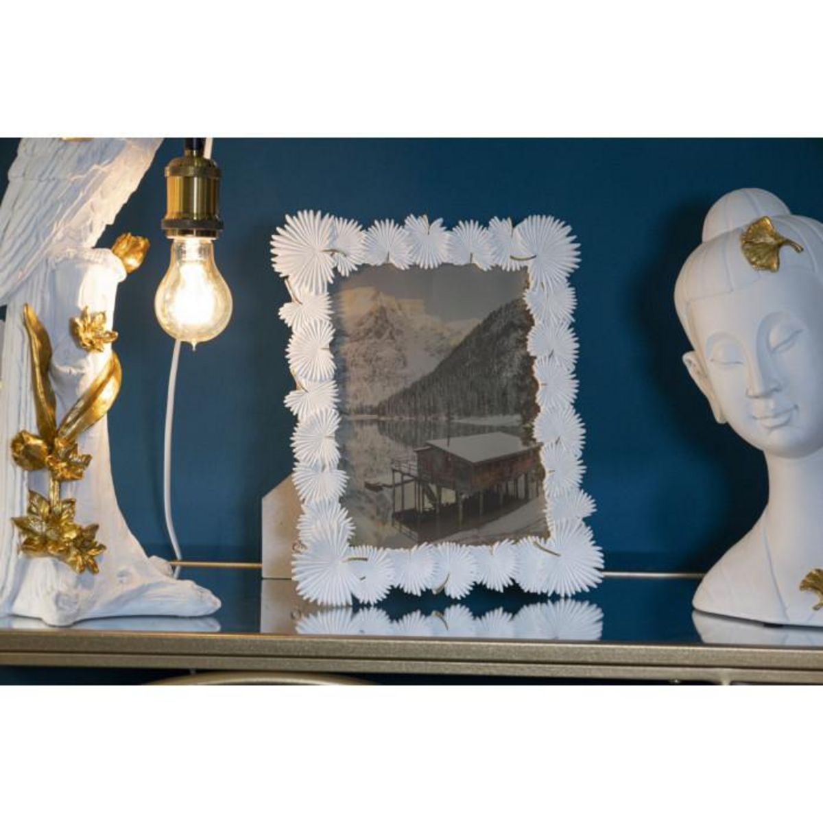 Paris Prix Cadre Photo Déco  Feuilles de Palmier  20x25cm Blanc