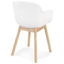 Voir la diapositive 4 : Paris Prix Chaise Design en Tissu Bouclé  Jessie  80cm Blanc