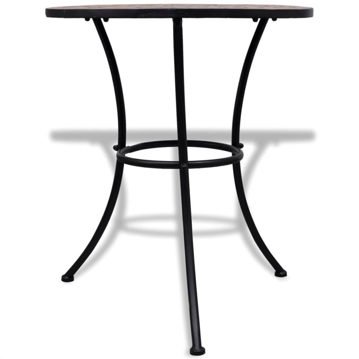 VIDAXL Table de bistro Terre cuite 60 cm Mosaïque