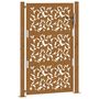 Voir la diapositive 2 : VIDAXL Porte de jardin acier resistant aux intemperies design feuilles