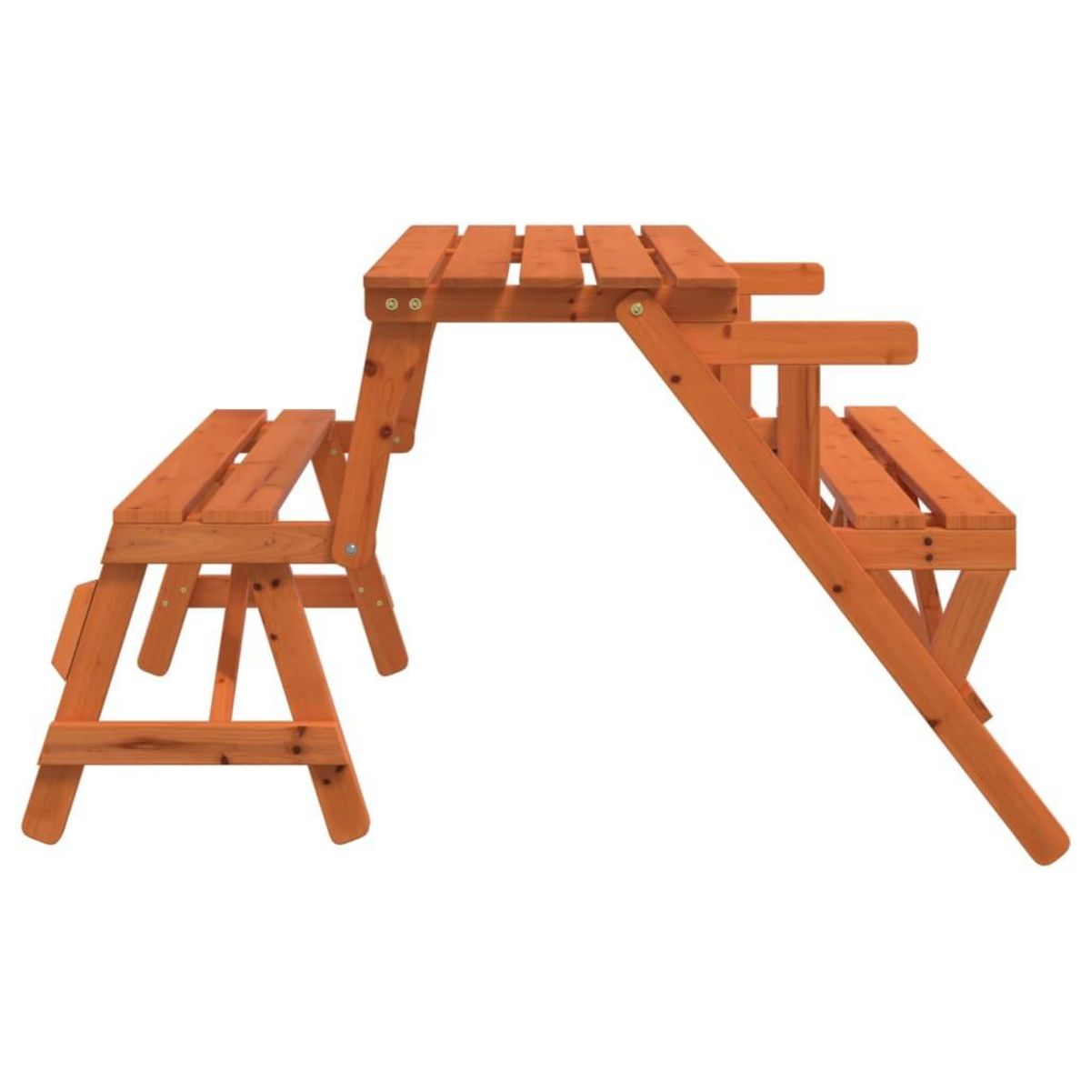 VIDAXL Table de pique-nique avec bancs sapin massif 2 en 1 convertible