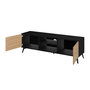 Voir la diapositive 3 : BEST MOBILIER Peter - meuble tv - effet bois et noir - 154 cm - style industriel