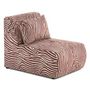 Voir la diapositive 5 : LISA DESIGN Onyx - fauteuil sans accoudoirs zèbre en velours