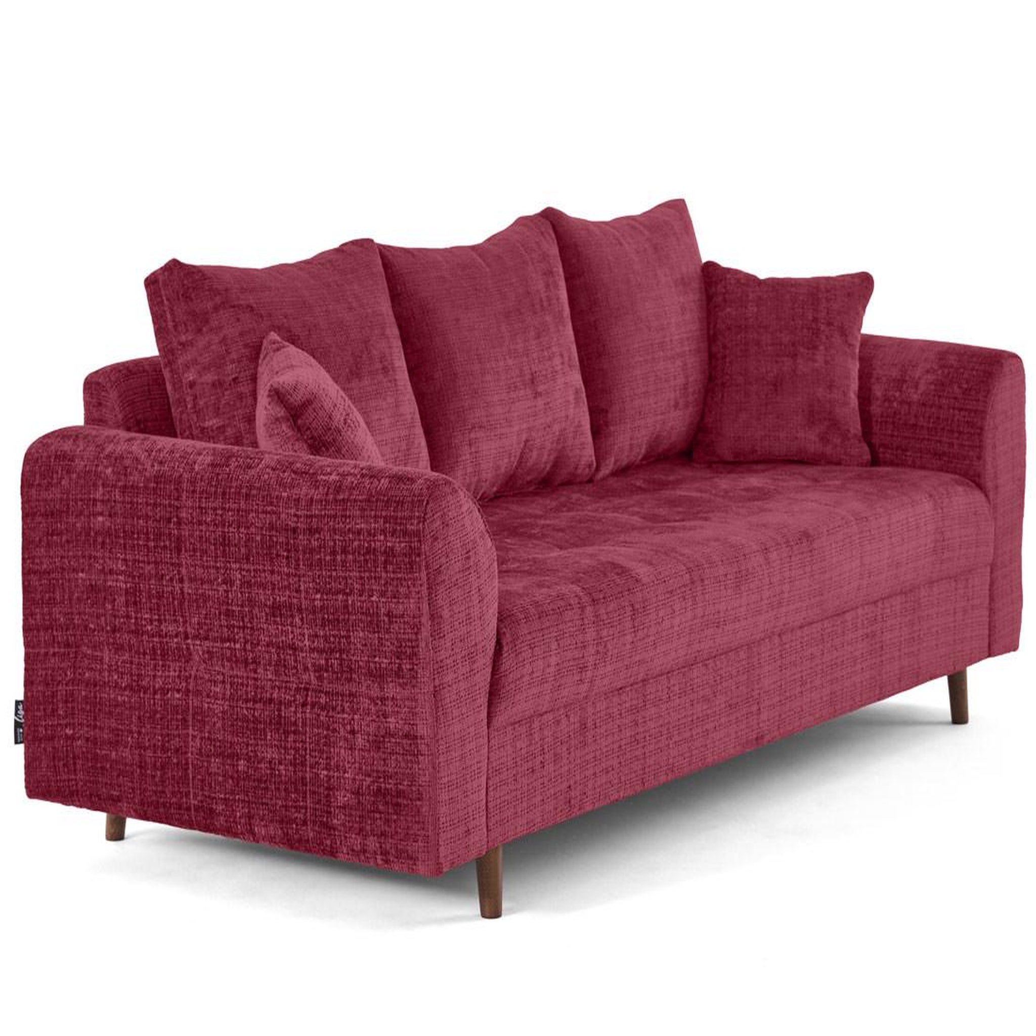 Voir la diapositive 4 : LISA DESIGN Rune - canapé droit 3 places en velours texturé