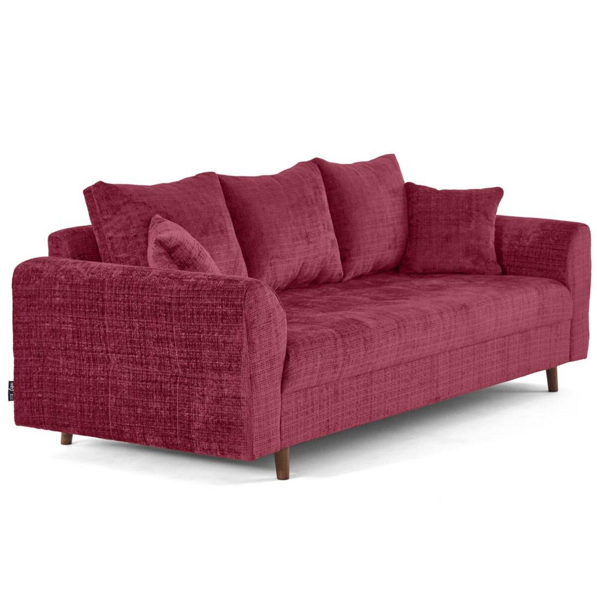 LISA DESIGN Rune - canapé droit 3 places en velours texturé