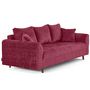 Voir la diapositive 4 : LISA DESIGN Rune - canapé droit 3 places en velours texturé