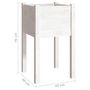 Voir la diapositive 6 : VIDAXL Jardinieres d'exterieur 2 pcs Blanc 40x40x70 cm Bois de pin