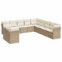 Voir la diapositive 2 : VIDAXL Salon de jardin 11 pcs avec coussins beige resine tressee