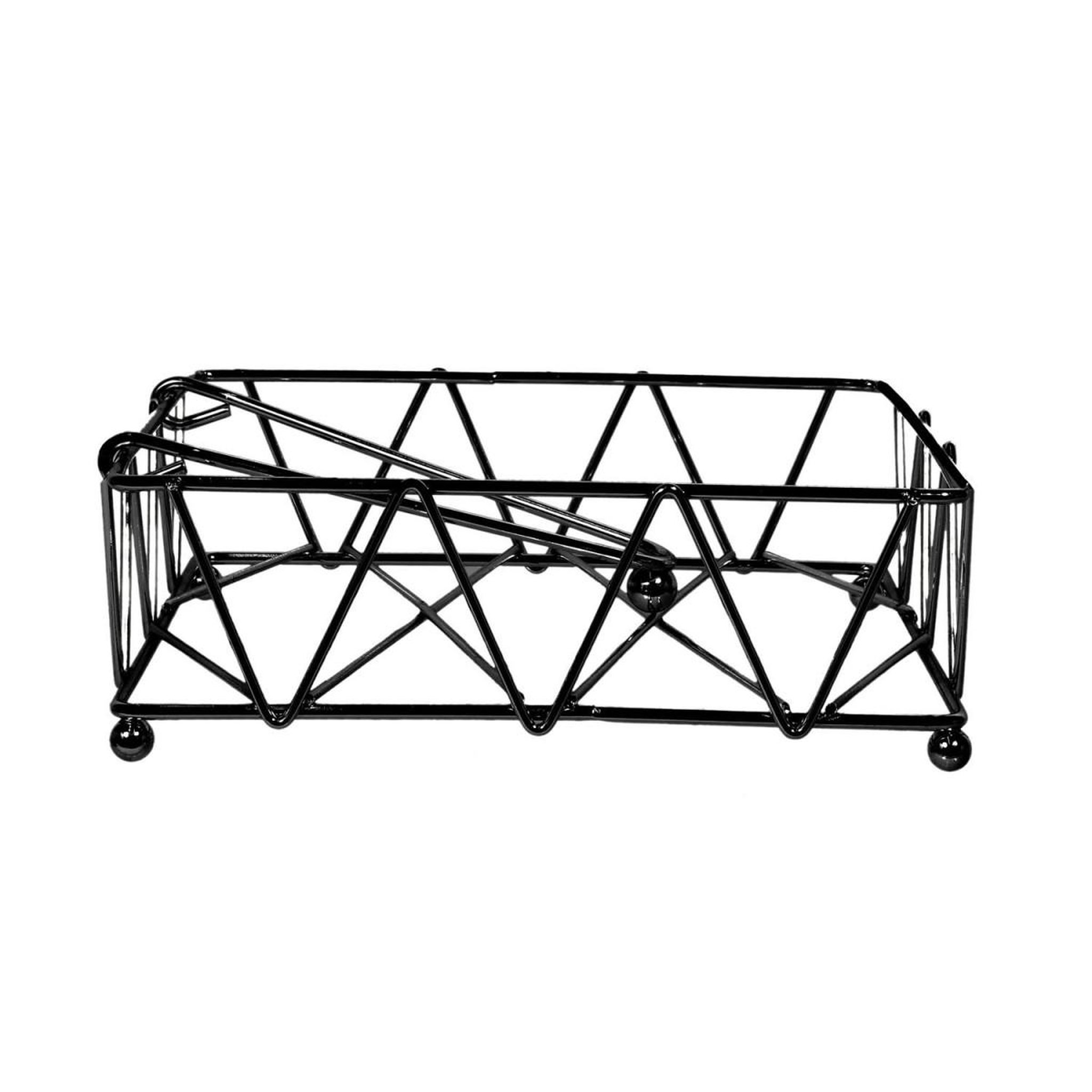 Voir la diapositive 3 : The Home Deco Factory Porte-serviettes avec rabat  filaire  18cm noir