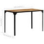 Voir la diapositive 6 : VIDAXL Table a manger Bois de manguier brut massif et Acier 120 cm