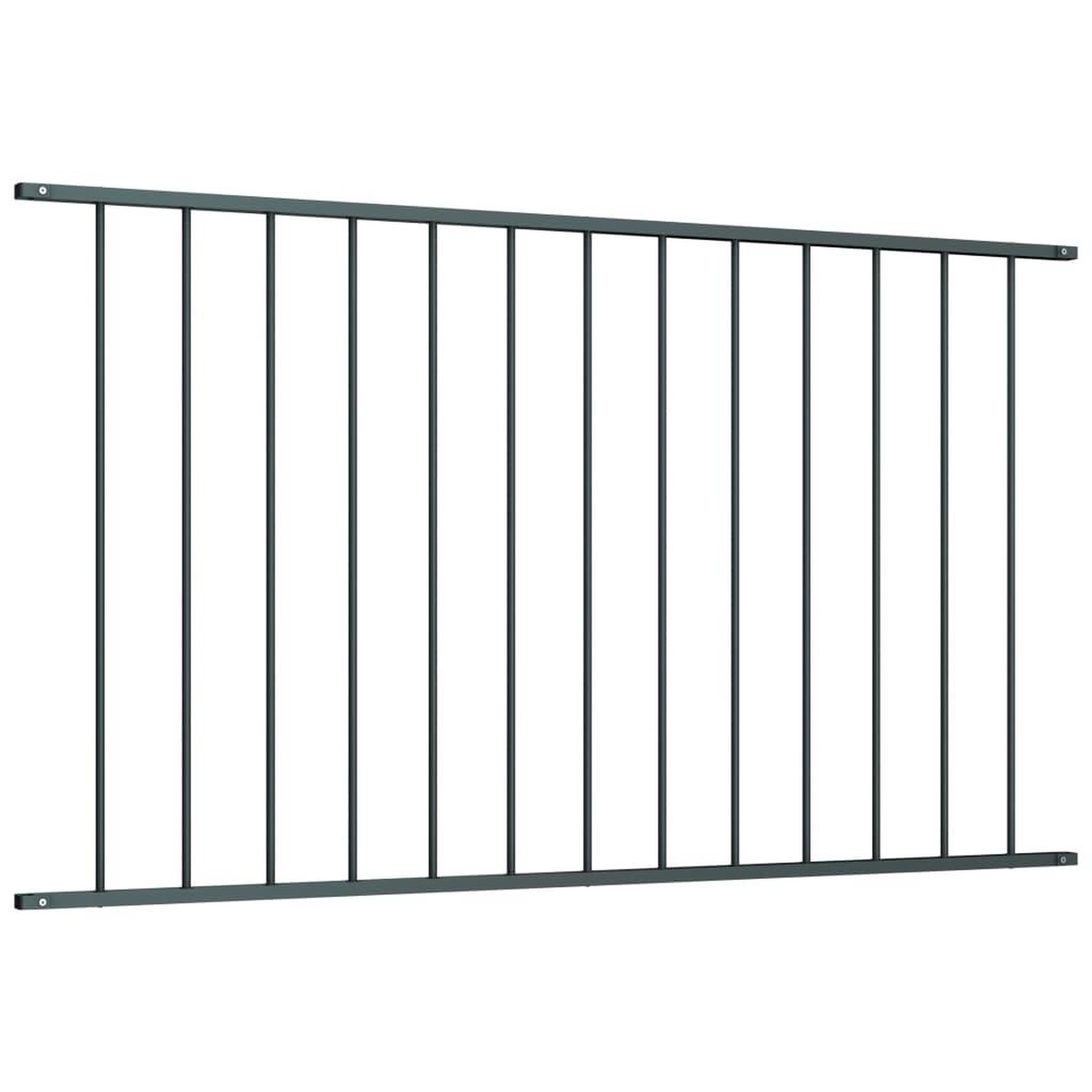 Voir la diapositive 2 : VIDAXL Panneau de cloture Acier enduit de poudre 1,7x1,25 m Anthracite