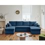Voir la diapositive 5 : BEST MOBILIER Cyrus - canapé panoramique en u - 7 places - convertible avec coffre - en velours côtelé