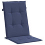 Voir la diapositive 4 : VIDAXL Coussins de chaise a dossier haut lot de 4 bleu marine tissu