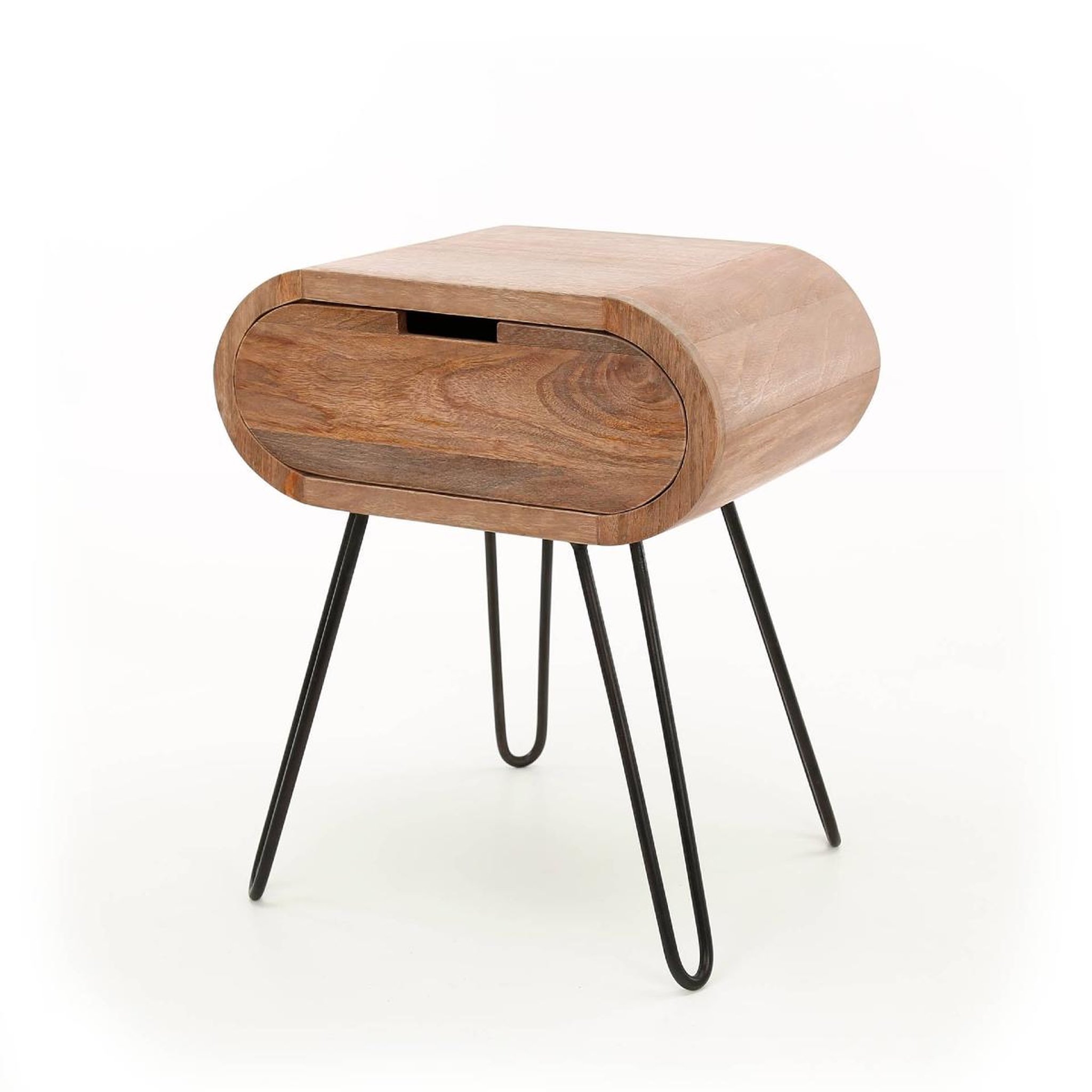 JLC KREATION Table de chevet en bois massif capsula 1 tiroir
