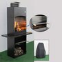 Imor Barbecue fixe charbon de bois en acier TOLOSA
