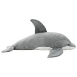VIDAXL Dauphin en peluche Gris