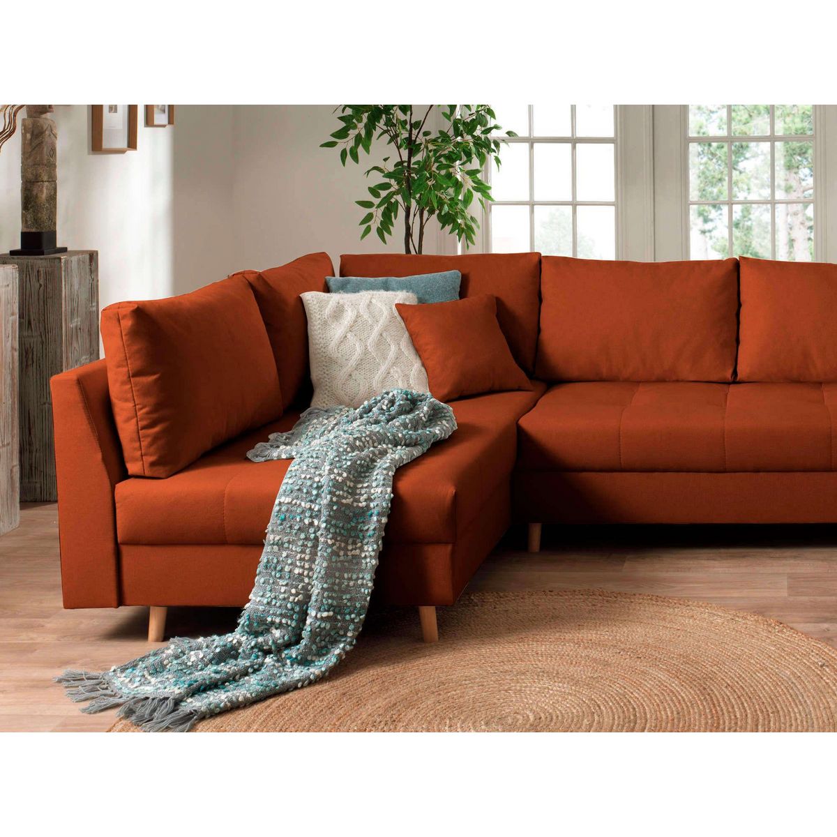 LISA DESIGN Rune - canapé panoramique - 7 places - style scandinave - gauche