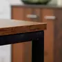 IDIMEX Bureau EVORA en métal avec plateau en fibres de bois et 4 étagères, couleur brun rustique