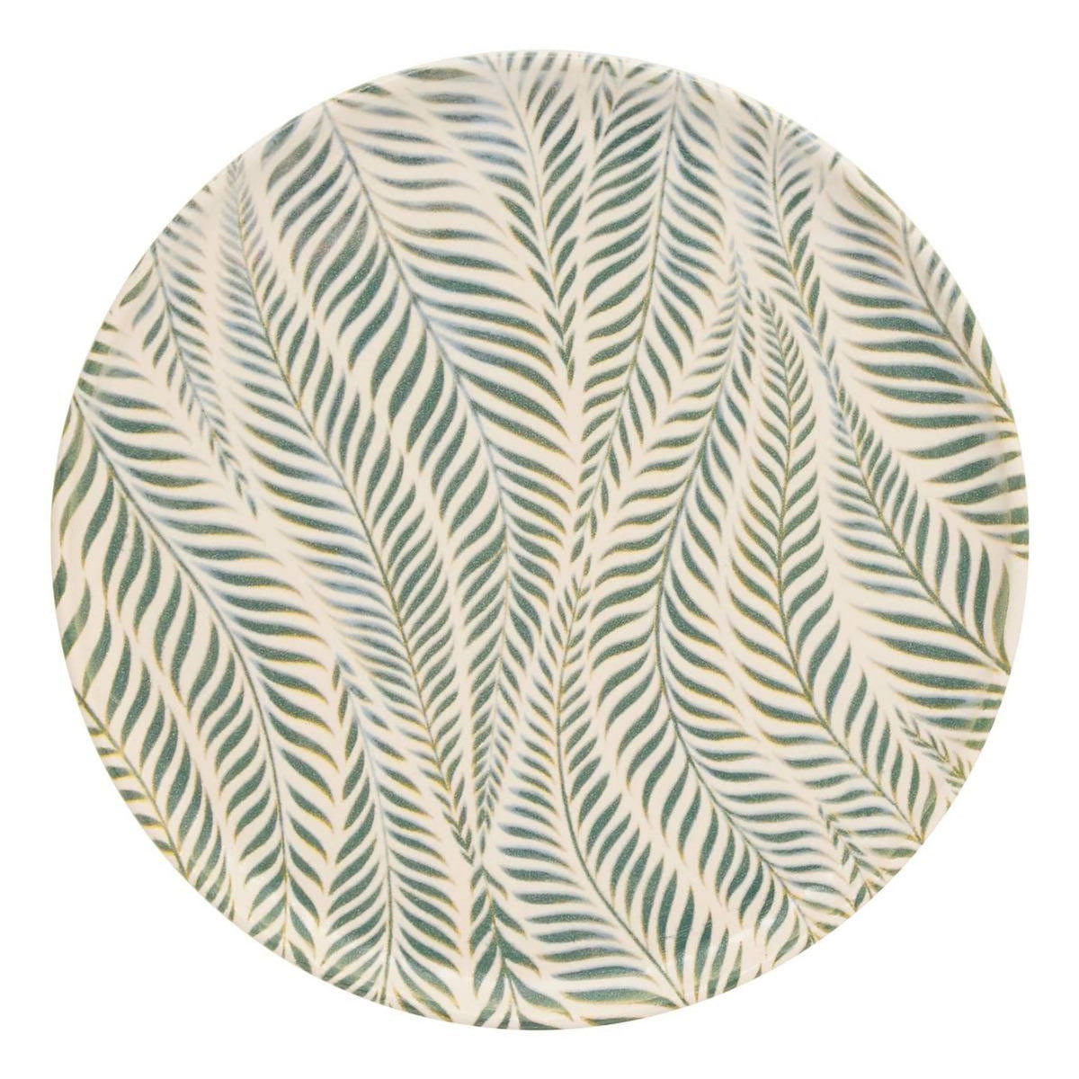 SECRET DE GOURMET Lot de 6 Assiettes à Dessert  Gina  22cm Vert