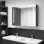 Voir la diapositive 1 : VIDAXL Armoire de salle de bain a miroir LED 89x14x62 cm Gris brillant