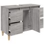 Voir la diapositive 6 : VIDAXL Meuble d évier sonoma gris 80x33x60 cm bois d ingénierie