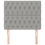 Voir la diapositive 3 : VIDAXL Tetes de lit 2 pcs Gris clair 100x7x78/88 cm Tissu