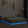 Voir la diapositive 4 : VIDAXL Cadre de lit et lumieres LED sans matelas gris beton 120x190cm