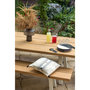 Voir la diapositive 5 : JARDILINE Table de jardin - 6/10 places - Aluminium/Bois - Blanc - SEYCHELLES