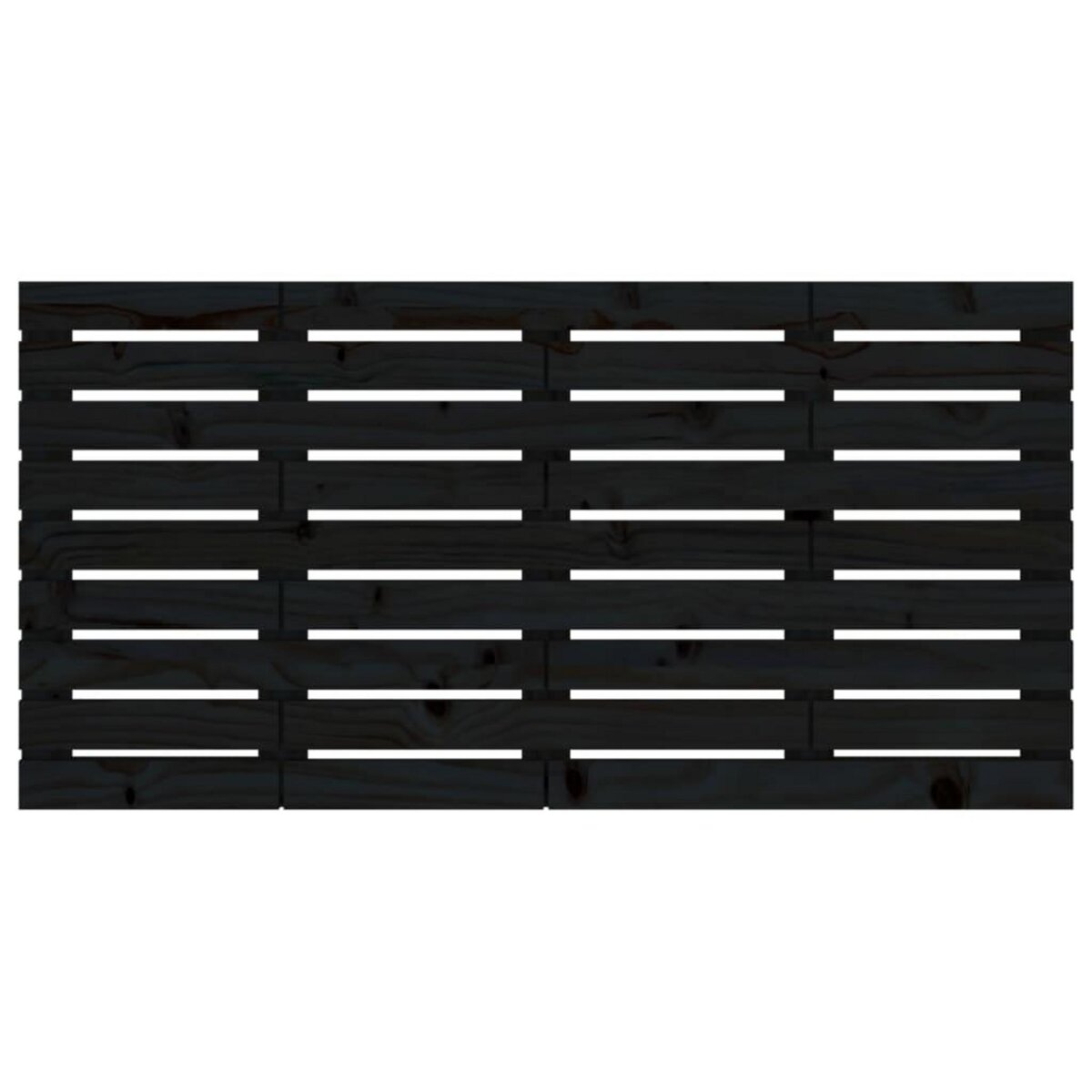 VIDAXL Tete de lit murale Noir 146x3x63 cm Bois massif de pin