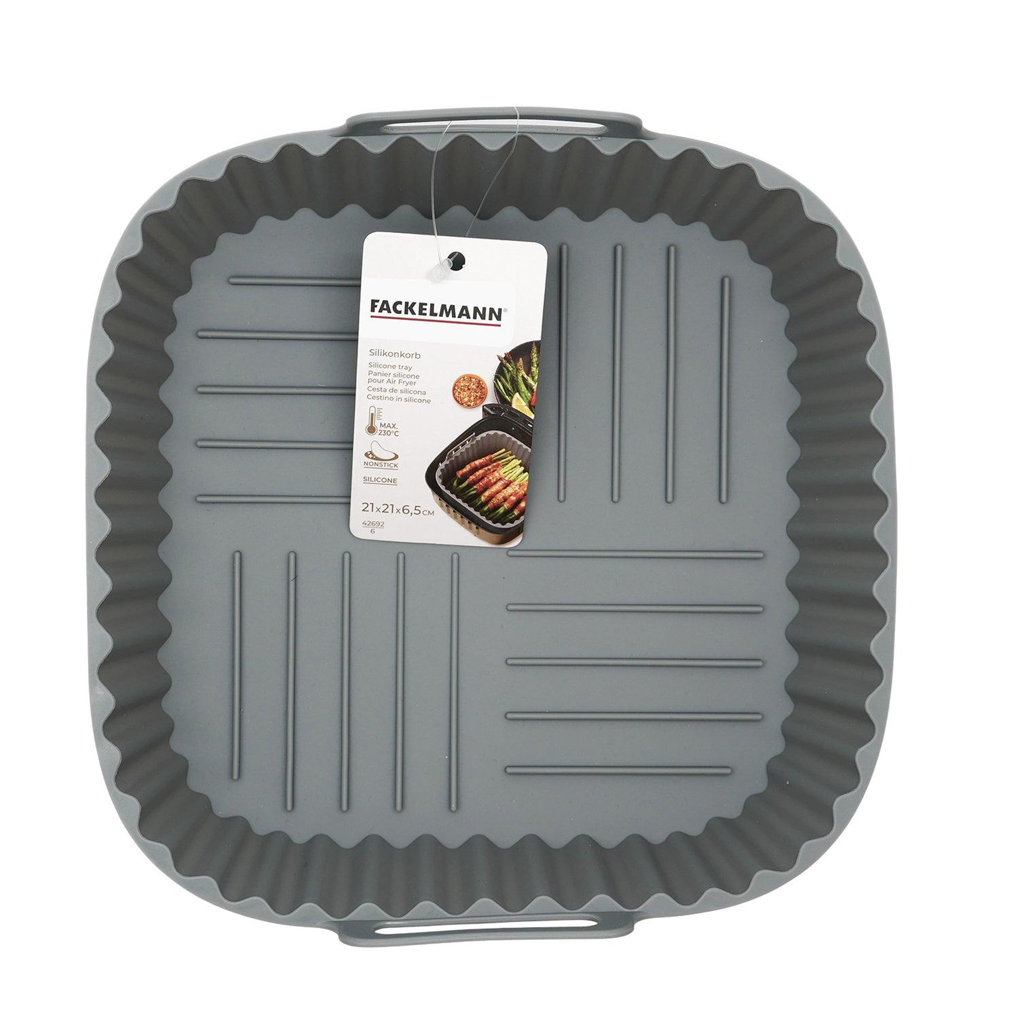 Voir la diapositive 2 : Fackelmann Panier carré en silicone pour air fryer fackelmann