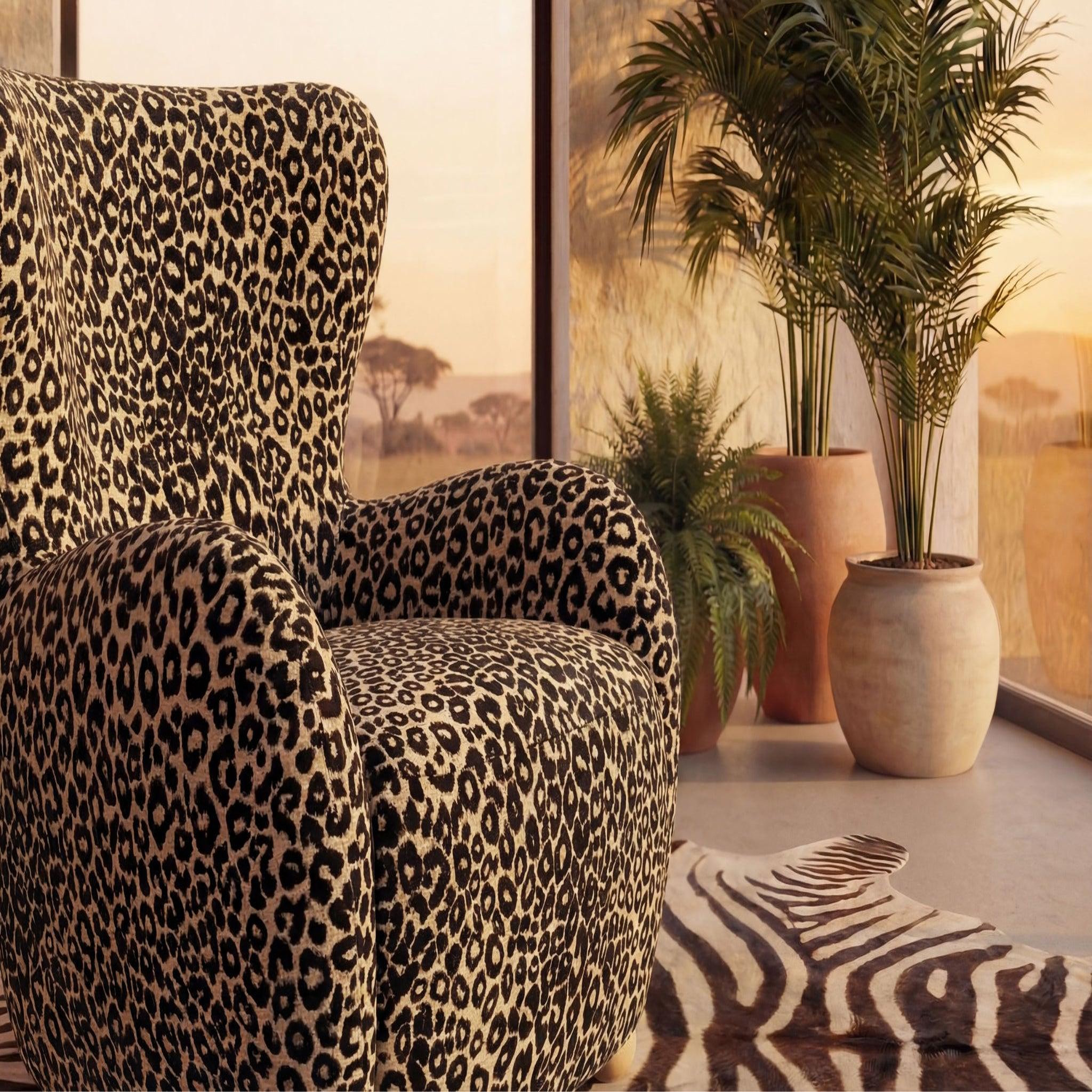 Voir la diapositive 6 : CASANOVA PARIS Lili - fauteuil tissu imprimé animalier