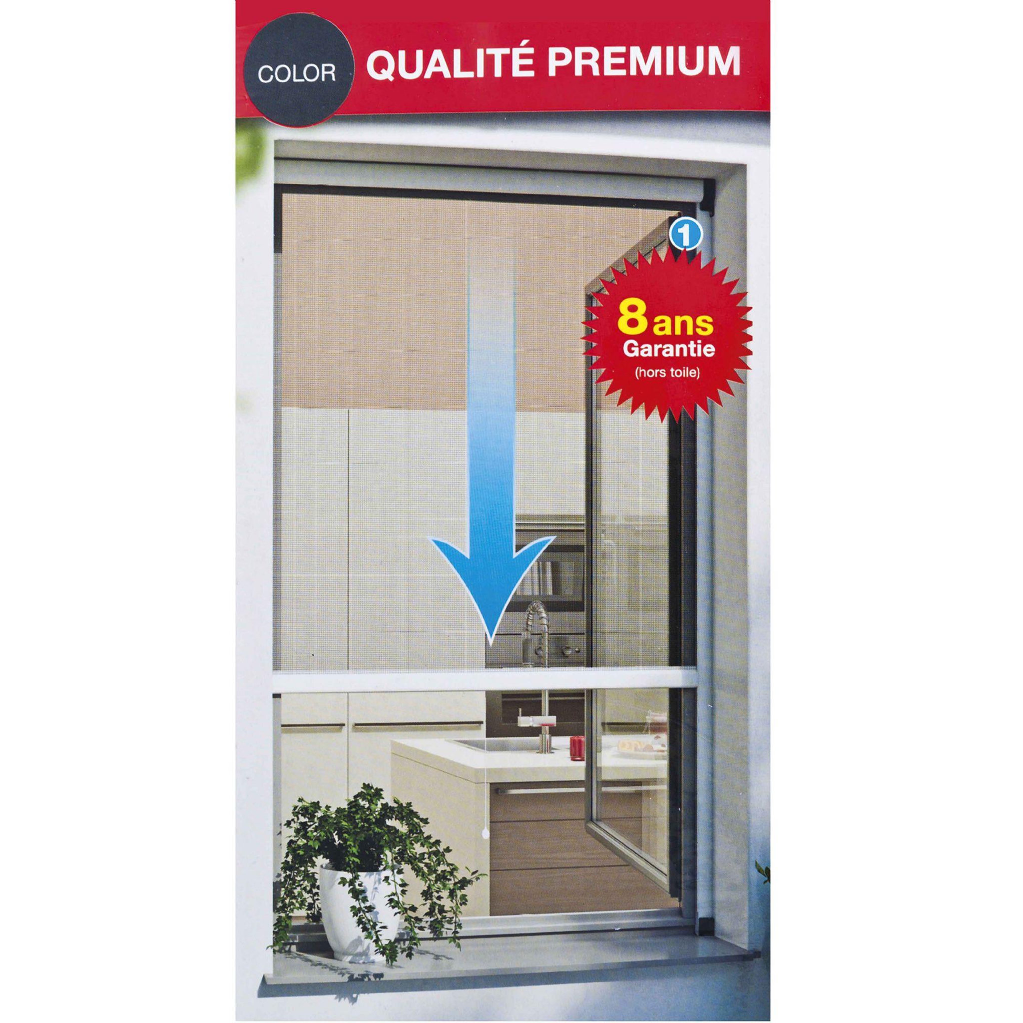 Voir la diapositive 2 : RHINO INSECT SCREEN Moustiquaire 160 x 160 cm anthracite rhino