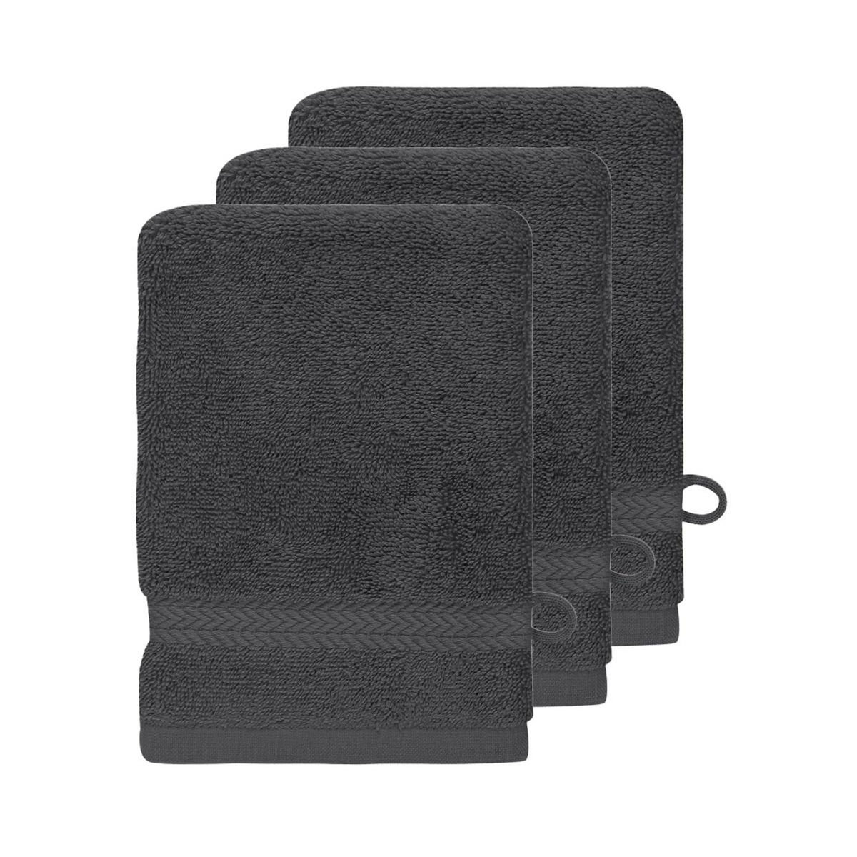 Sensei Maison Lot de 3 gants de toilette 550 g/m² LUXURY - 16x22 cm