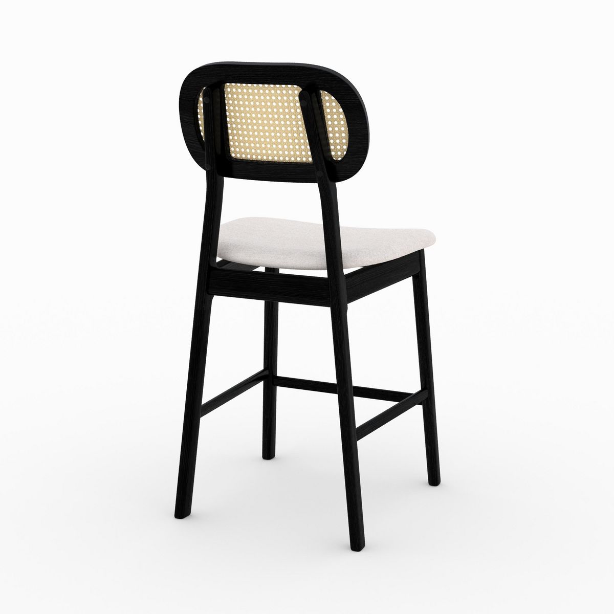 Rendez vous déco Lot de 2 chaises pour îlot central 64,5 cm en tissu beige - Maria