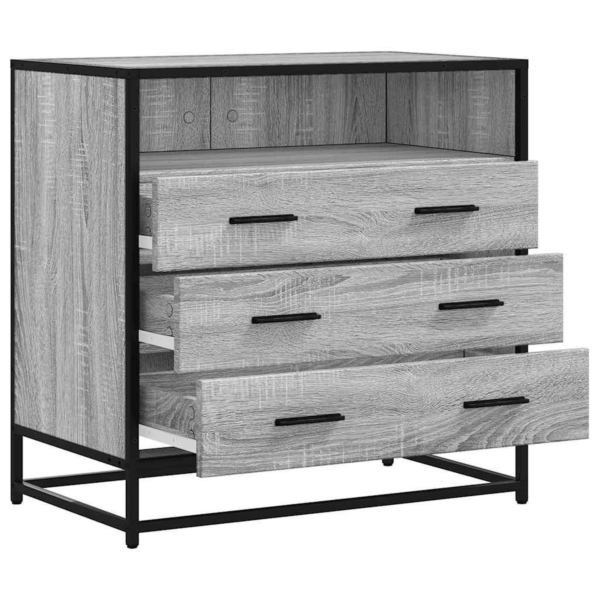 Voir la diapositive 5 : VIDAXL Commode sonoma gris 70x41x70 cm bois d'ingenierie