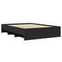 Voir la diapositive 4 : VIDAXL Cadre de lit sans matelas noir 120x190 cm bois d'ingenierie